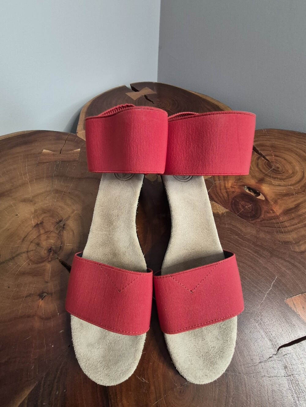 CHARLESTON SHOE CO. Red Wedge Sandals
